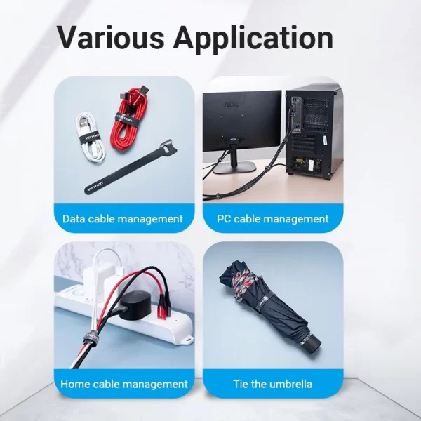 Vention Organizer Winder Cable for earphoe aux usb office Tidy Management Clips Cable Holder - Image 6