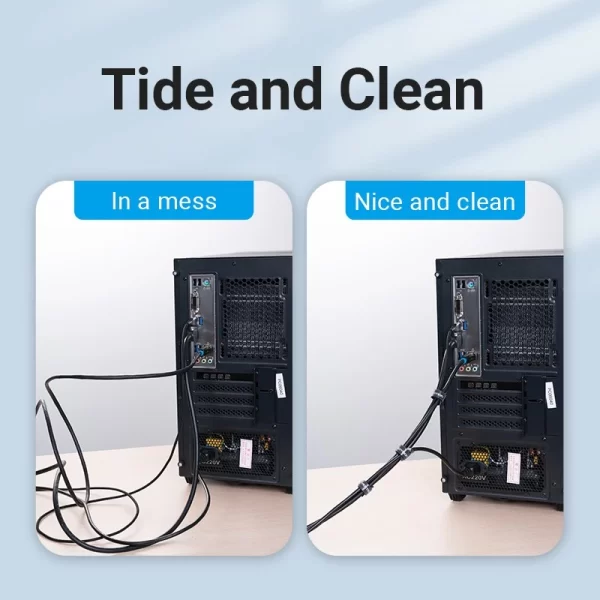 Vention Organizer Winder Cable for earphoe aux usb office Tidy Management Clips Cable Holder - Image 7